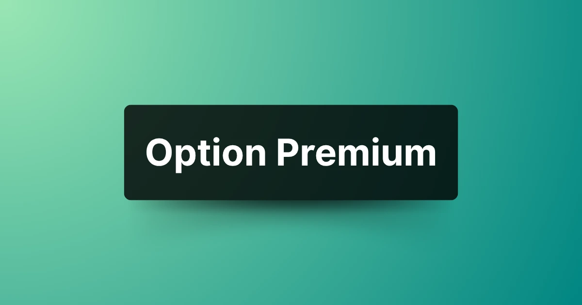 Simple graphic showing the text "Option Premium".